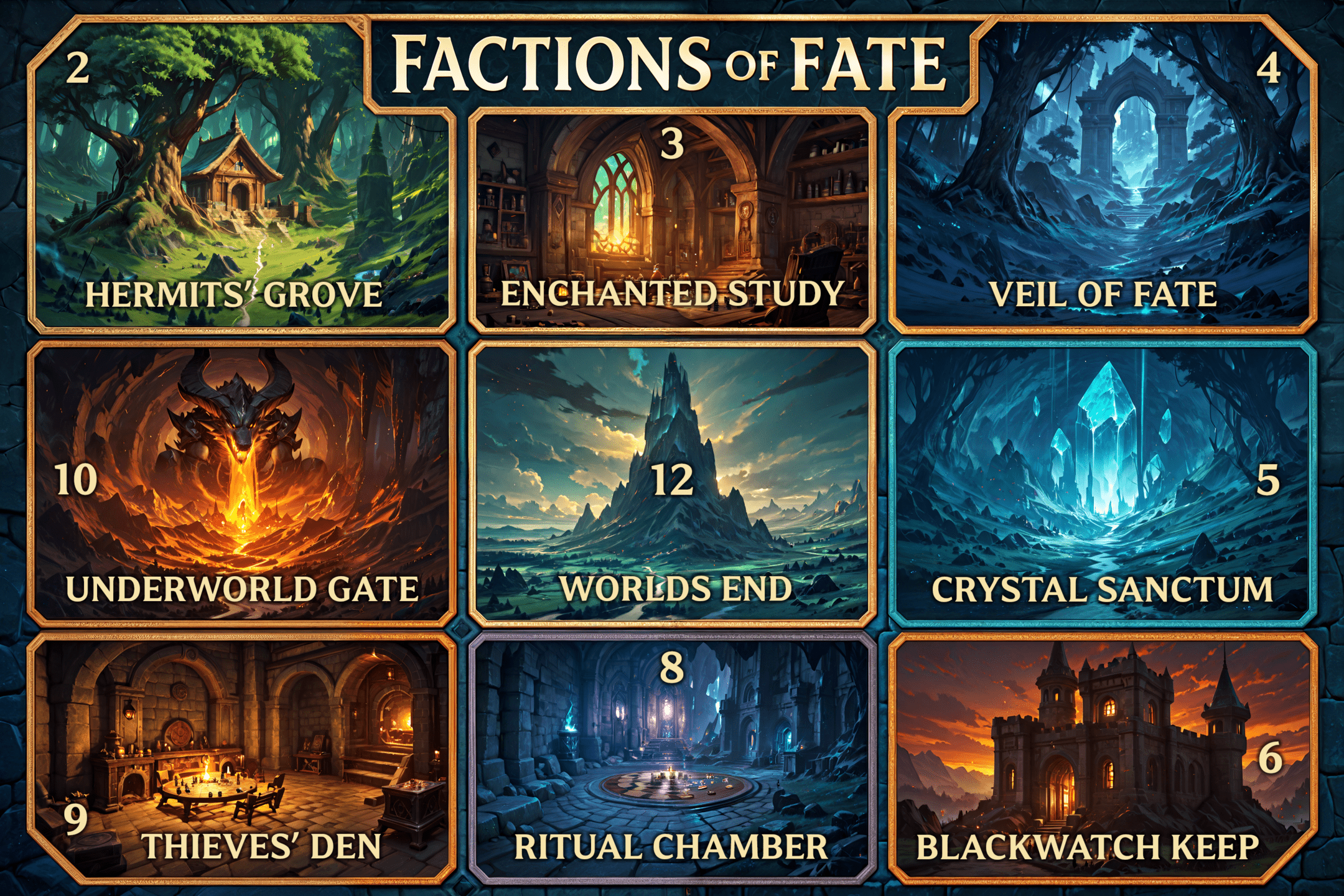Factions of Fate Game Board